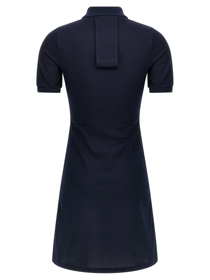 Courrèges Blue Cotton Short Dress