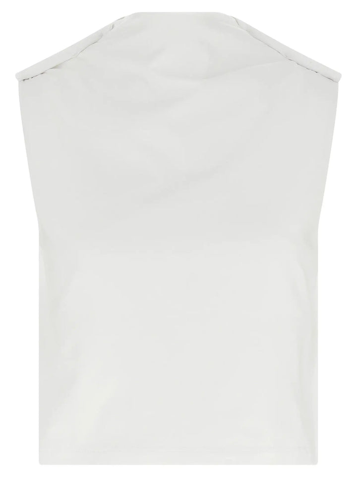 Armarium White Cotton Sleeveles T-Shirt