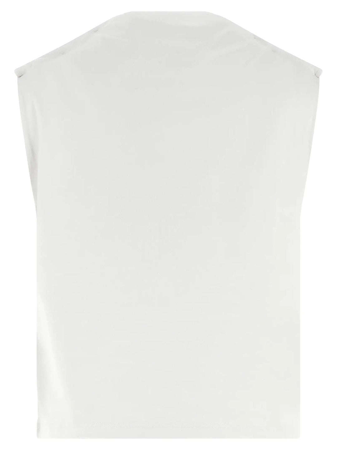 Armarium White Cotton Sleeveles T-Shirt