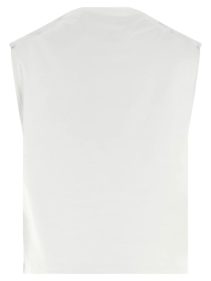 Armarium White Cotton Sleeveles T-Shirt