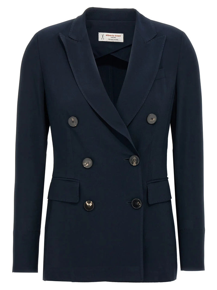 Alberto Biani Blue Viscose Blazer