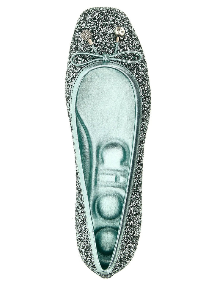 Jimmy Choo Bicolor Textile Ballet Flats