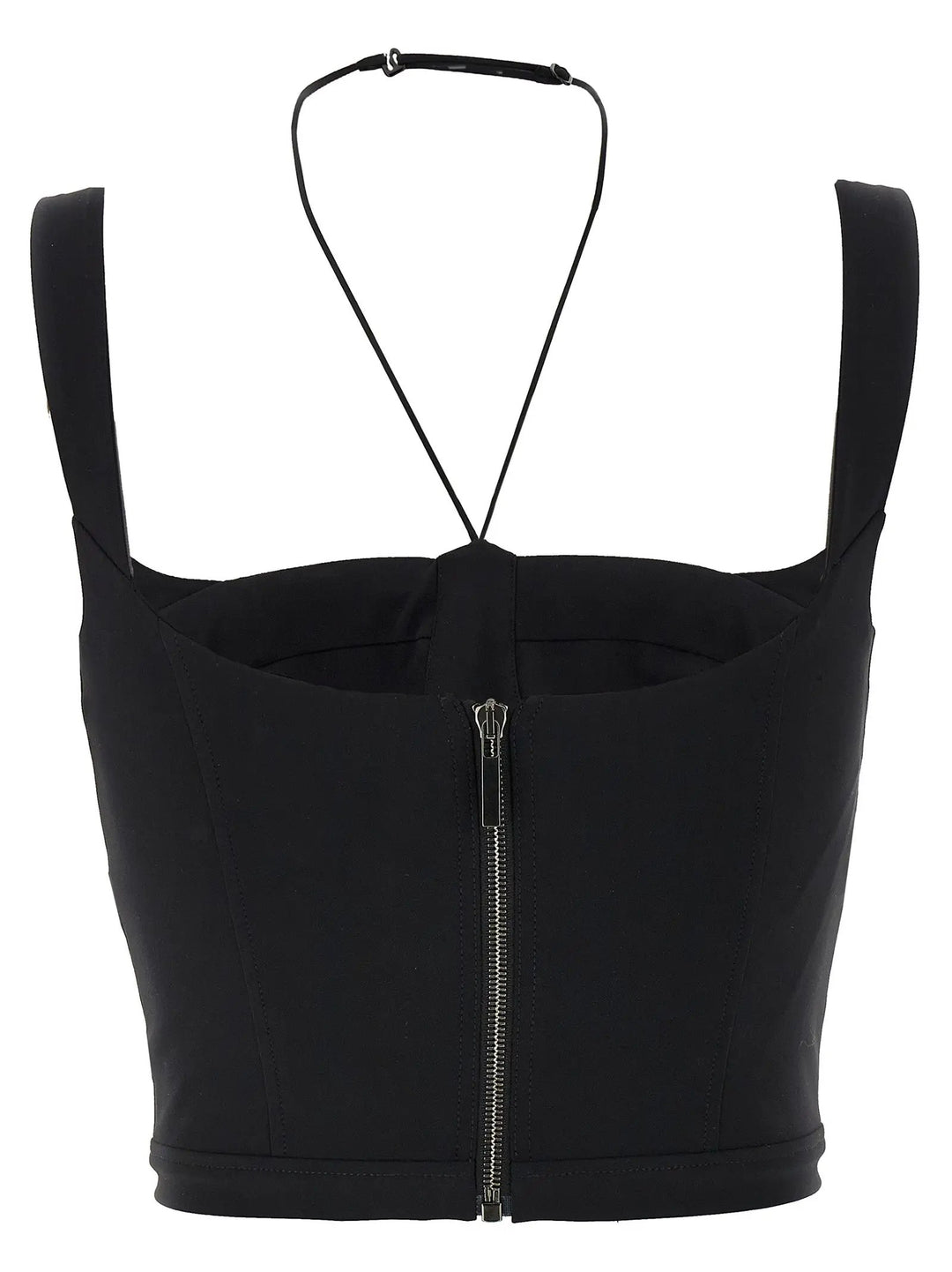 Nensi Dojaka Black Polyamide Tank Tops