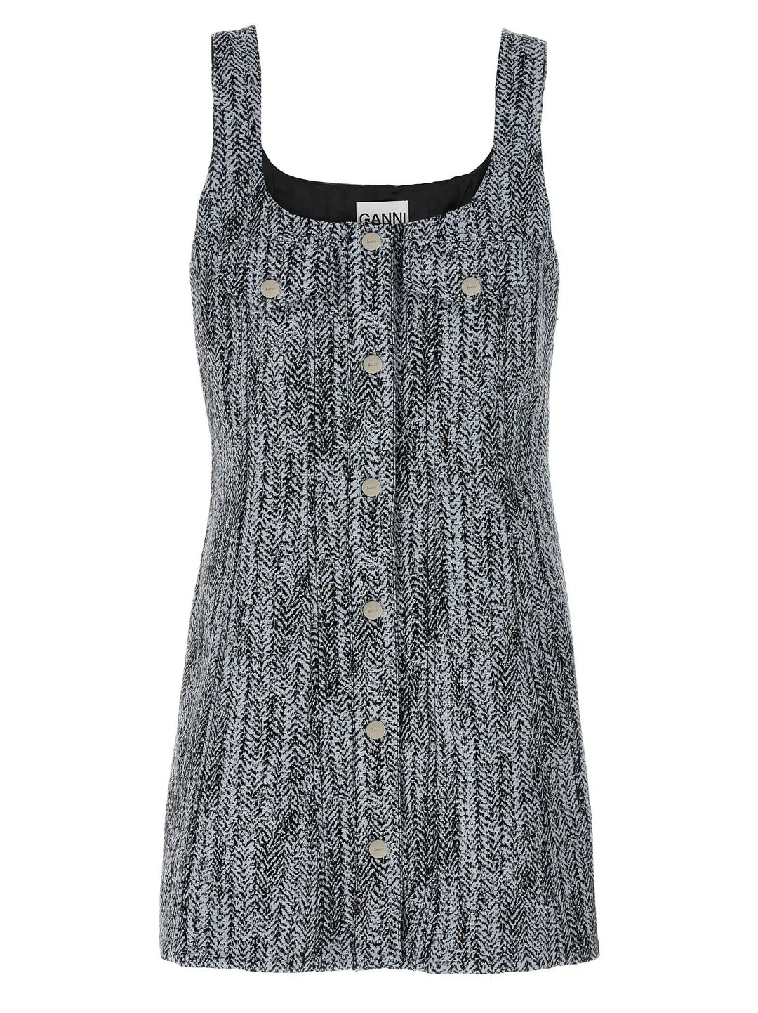 Ganni Multicolor Cotton Short Dress
