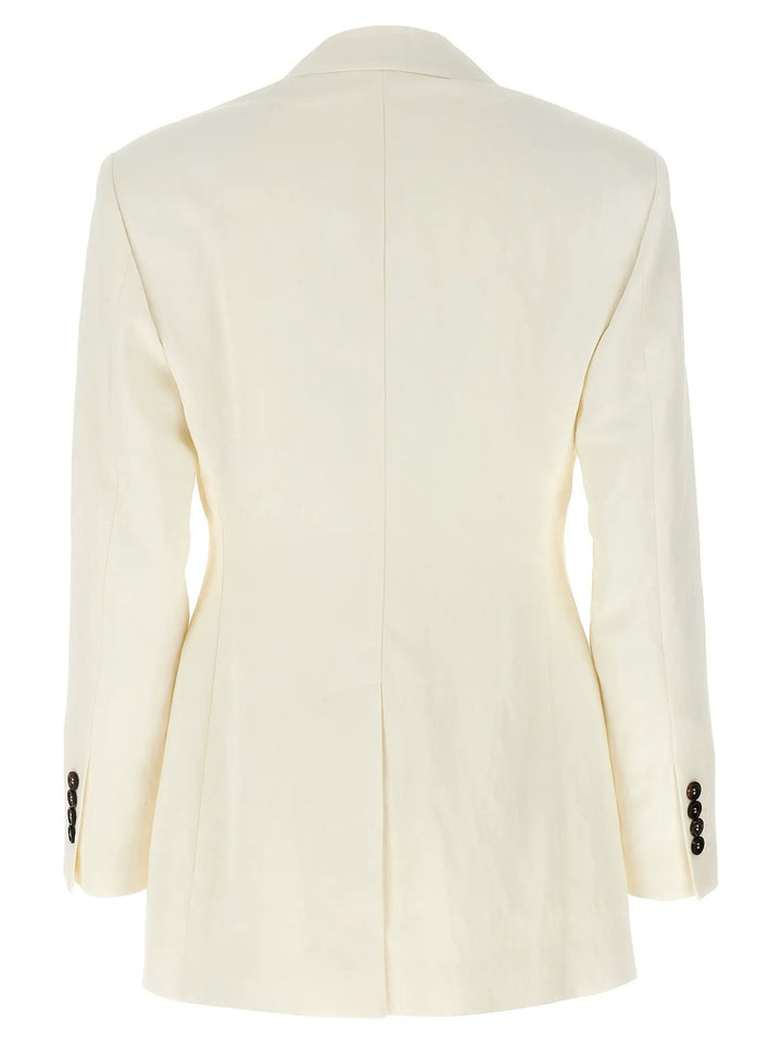 Brunello Cucinelli White Straw Blazer