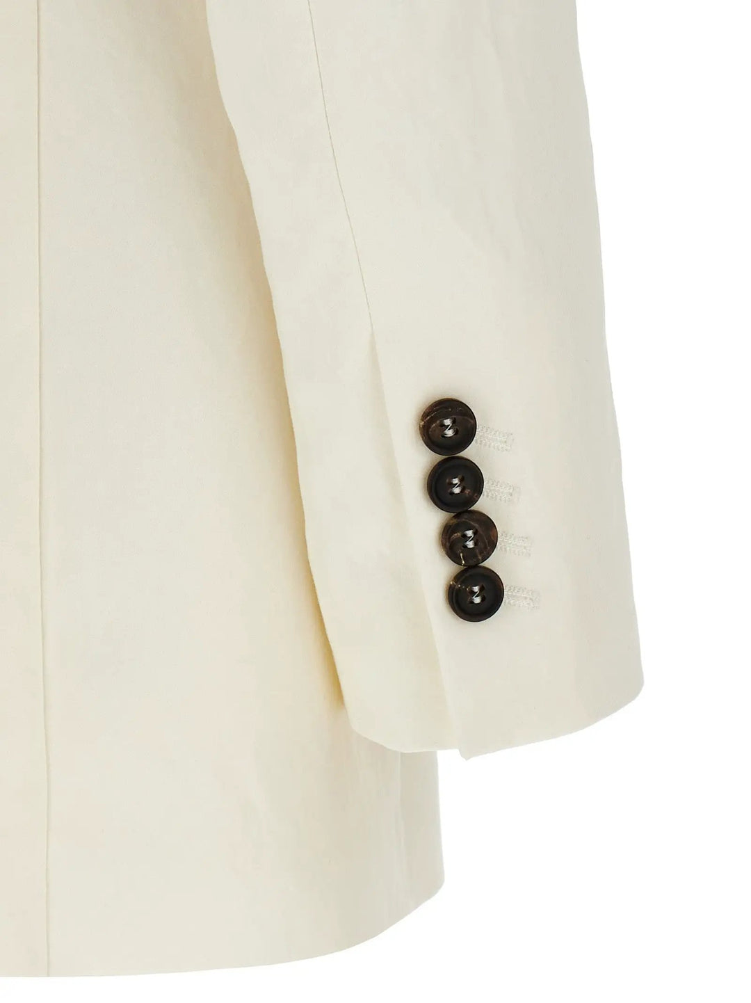 Brunello Cucinelli White Straw Blazer