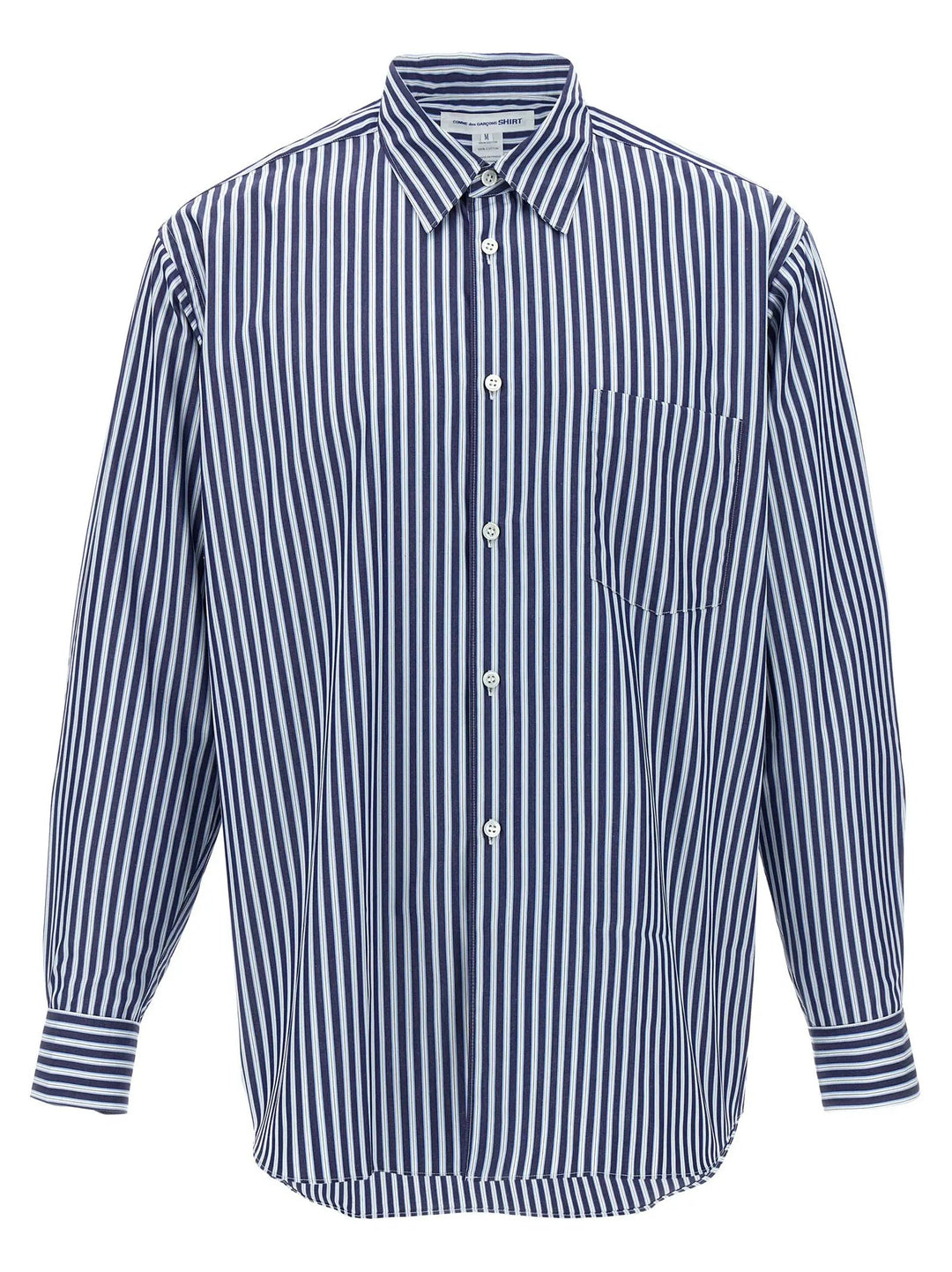 Comme Des Garçons Blue Cotton Blouse