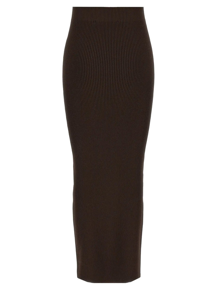 Max Mara Brown Viscose Mini Skirt