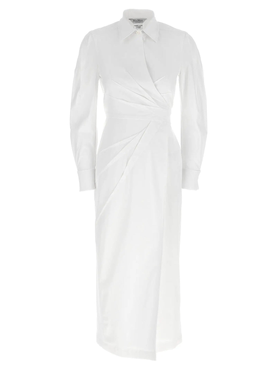 Max Mara White Cotton Long Dress