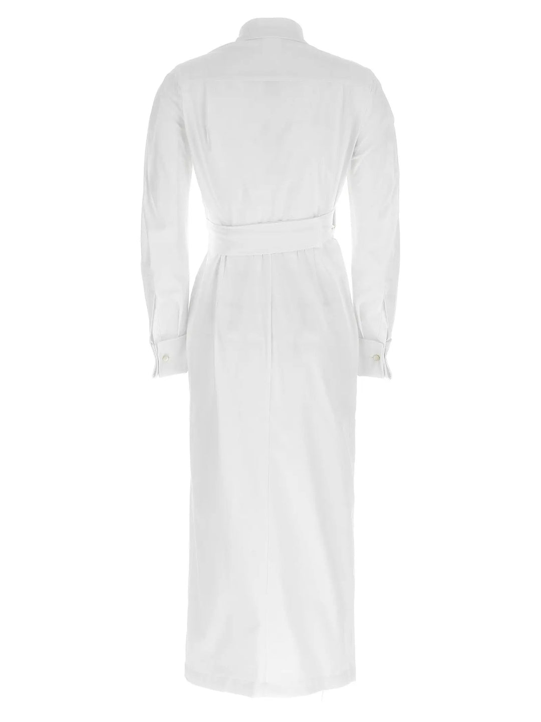 Max Mara White Cotton Long Dress