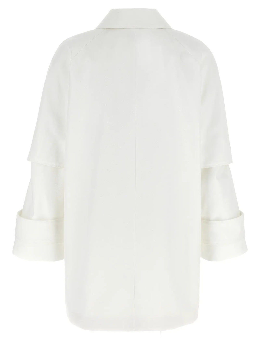 Max Mara White Cotton Coat