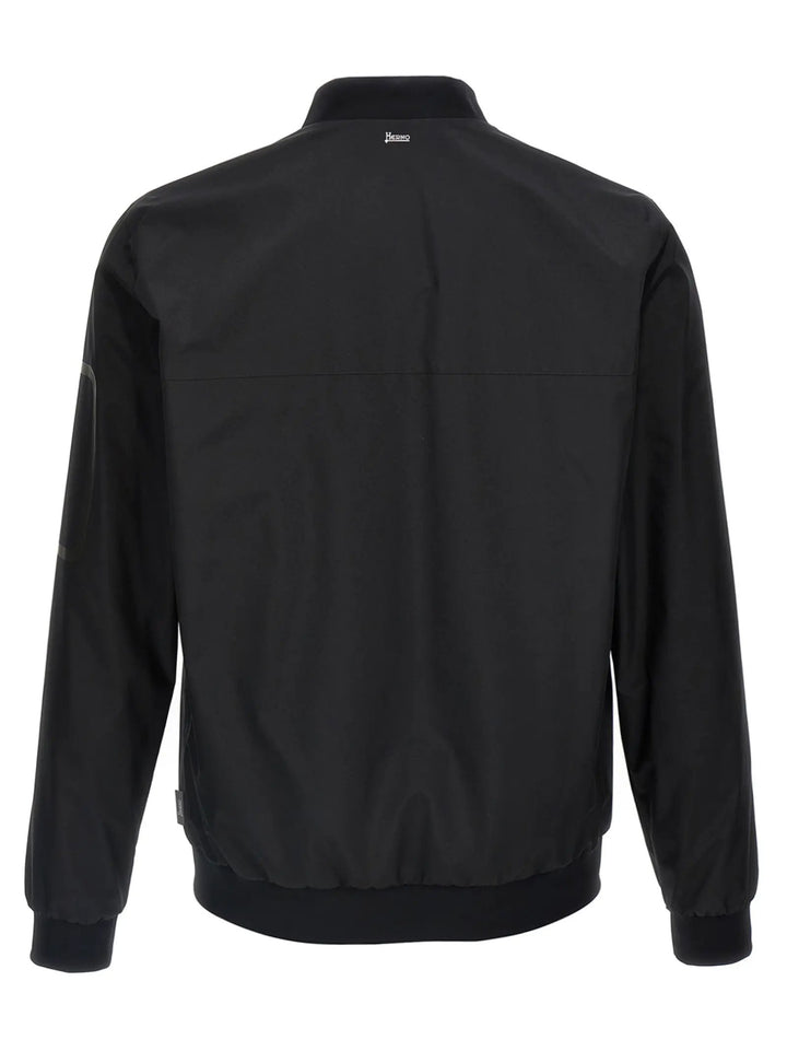 Herno Black Polyester Bomber