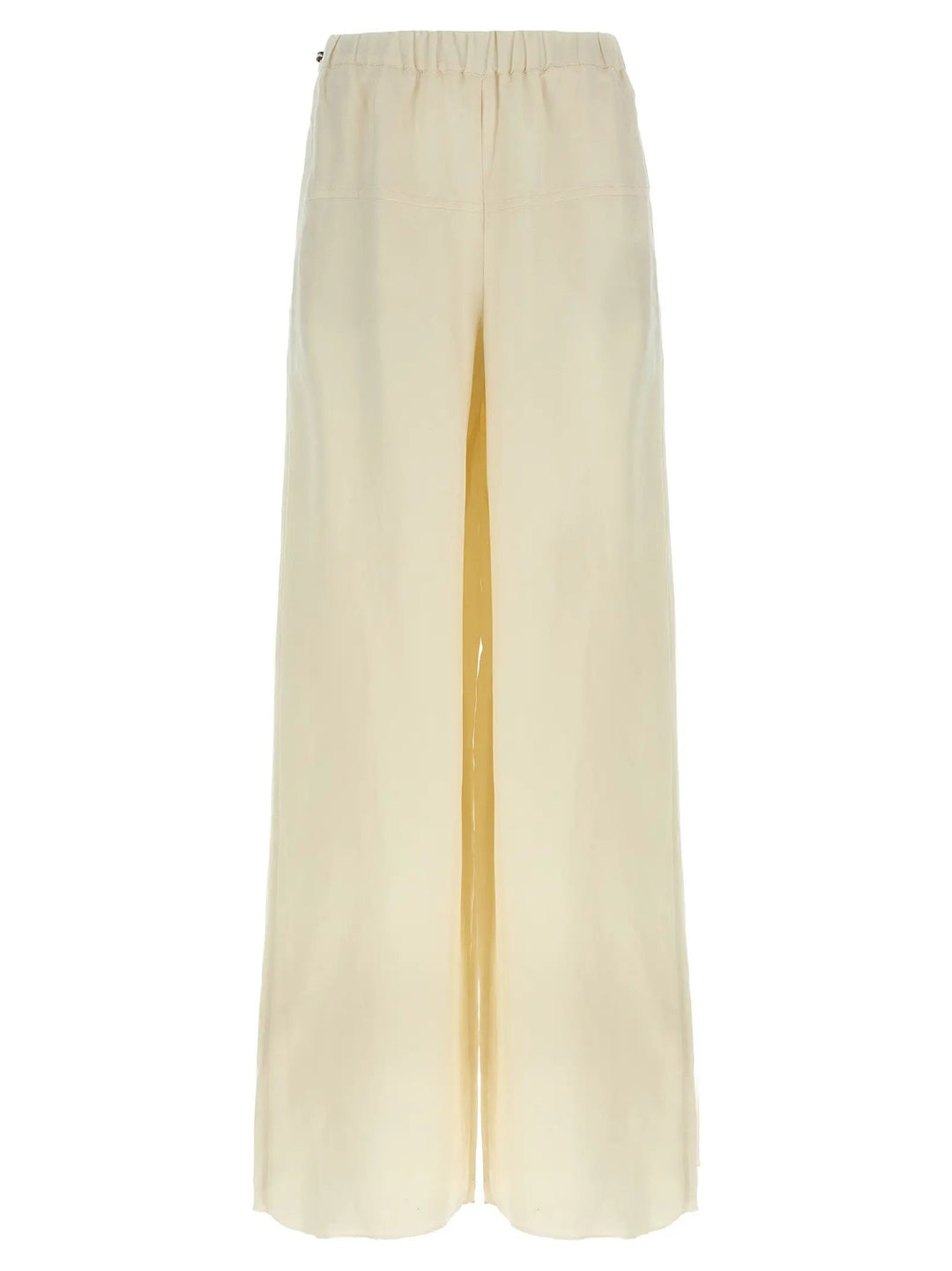 Max Mara White Flax Casual Pants