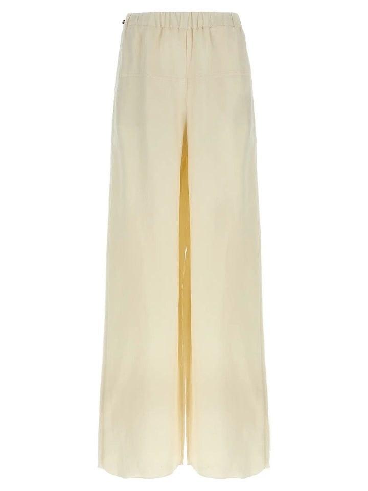 Max Mara White Flax Casual Pants