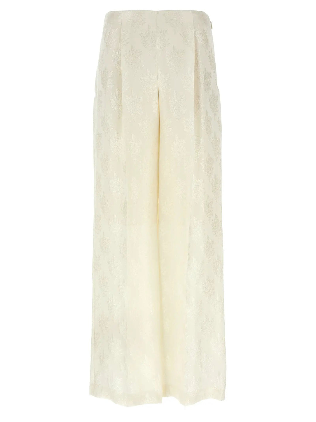 Fendi White Silk Casual Pants