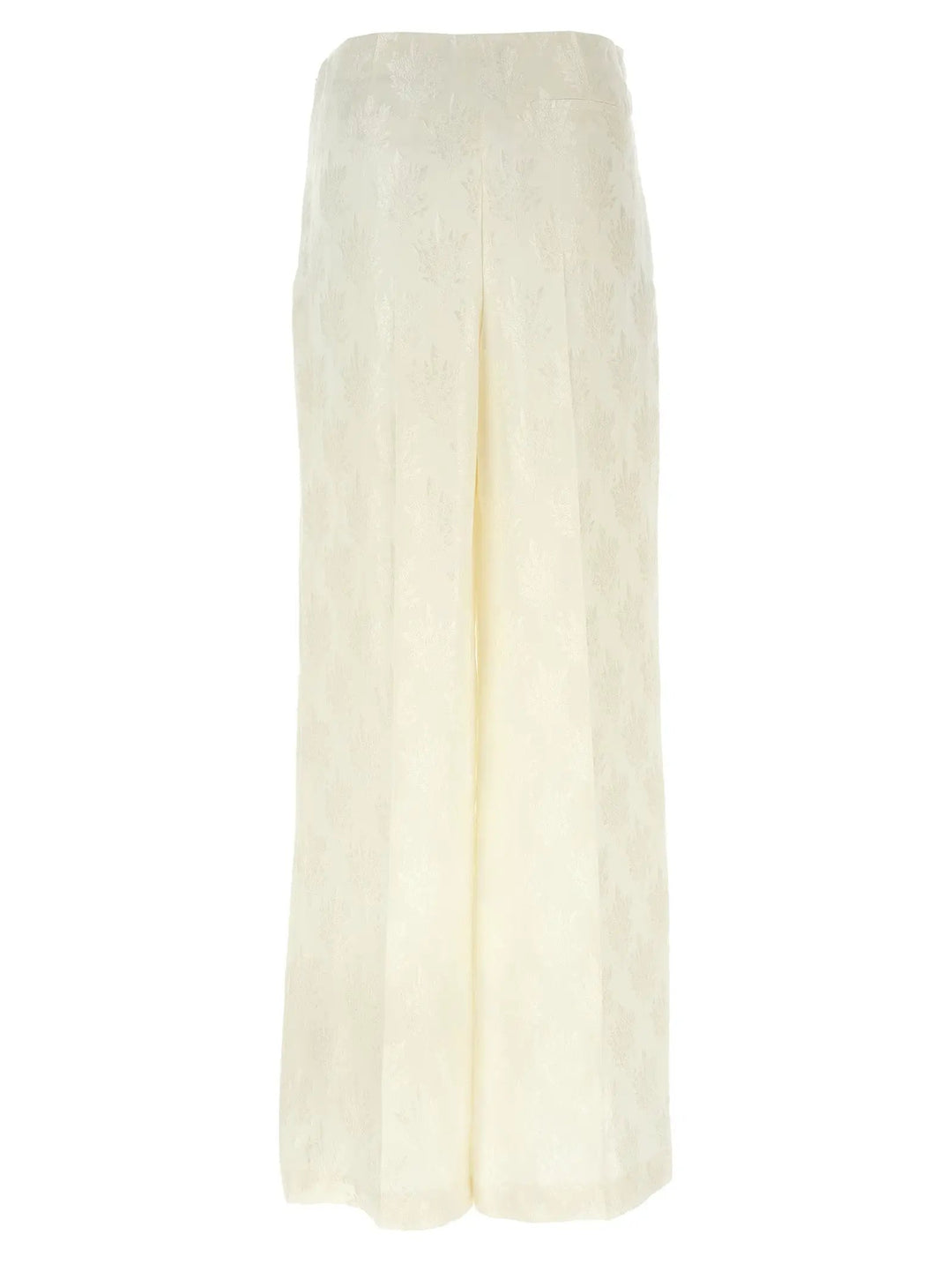 Fendi White Silk Casual Pants