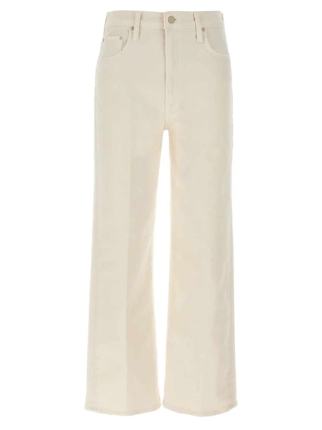 Mother Denim White Cotton High-Waisted Jean