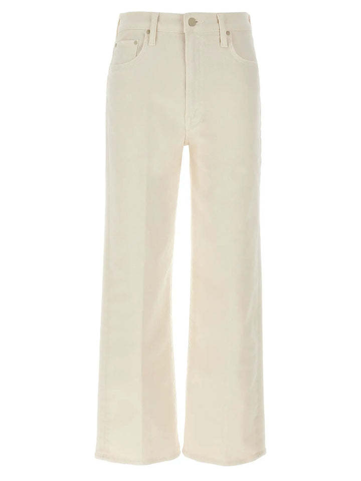 Mother Denim White Cotton High-Waisted Jean