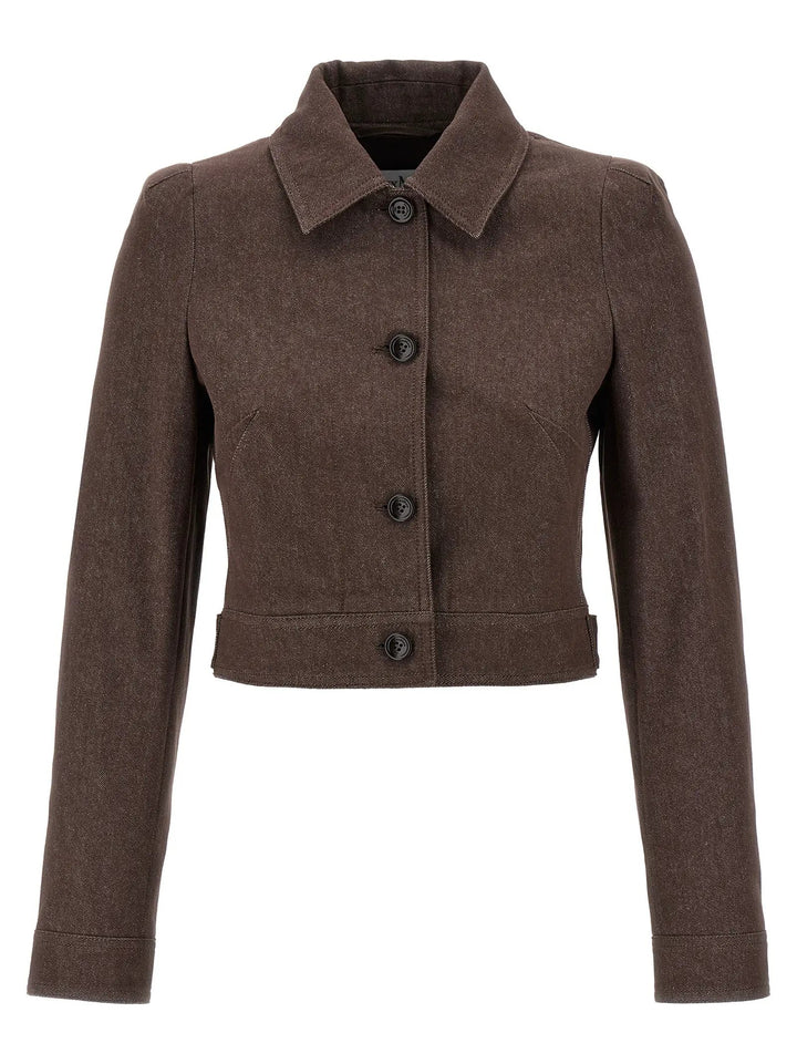 Max Mara Brown Cotton Blazer