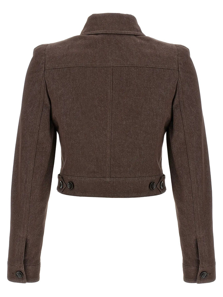 Max Mara Brown Cotton Blazer