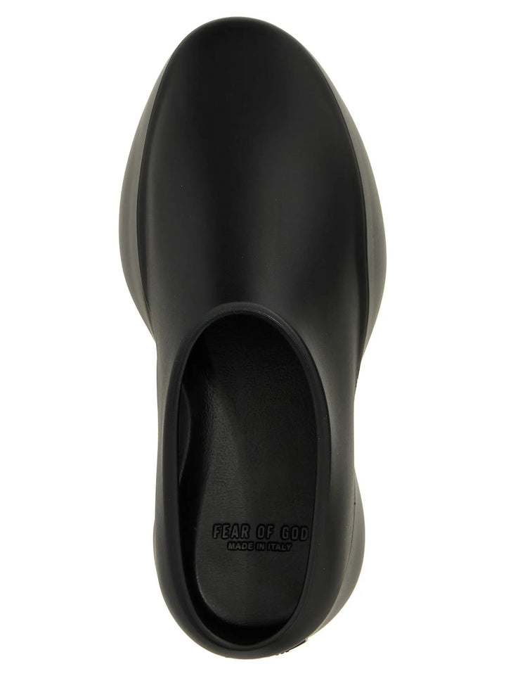 Fear Of God Black Rubber Clogs