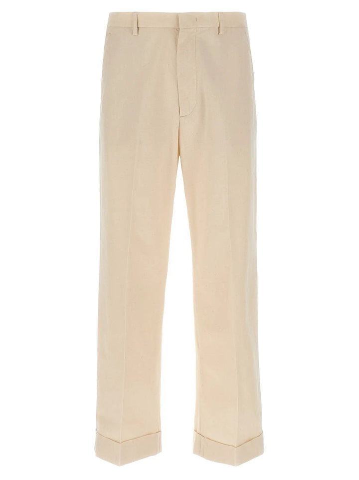Valentino Garavani Beige Cotton Casual Pants