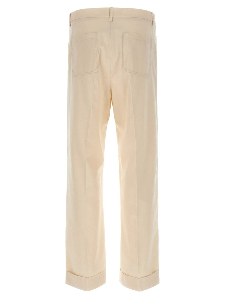 Valentino Garavani Beige Cotton Casual Pants