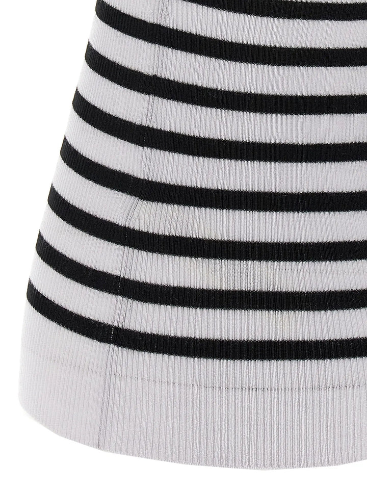 Khaite Bicolor Wool Sleeveles T-Shirt