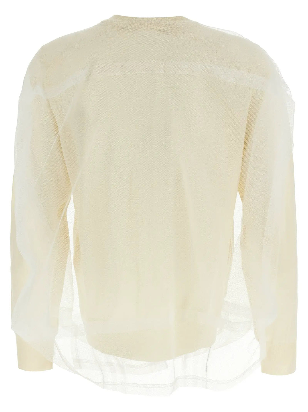 Comme Des Garçons White Wool Cardigan