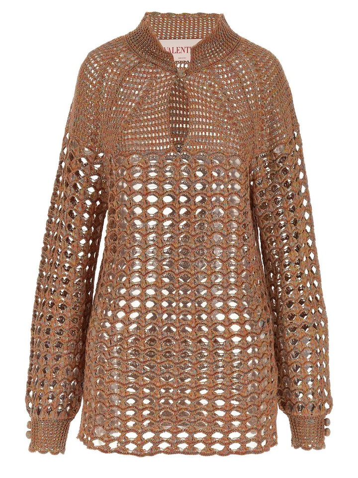Valentino Garavani Multicolor Linen Cardigan