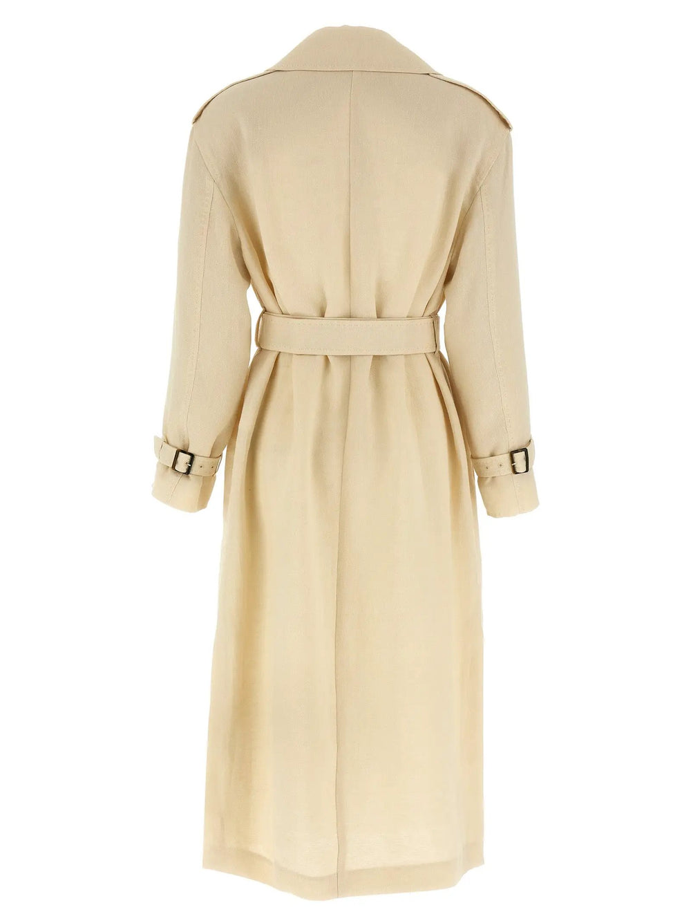 Max Mara Sample Sale | Max Mara Beige Flax Coat - | Designer outlet