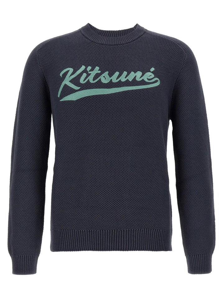 Maison Kitsuné Gray Cotton Cardigan