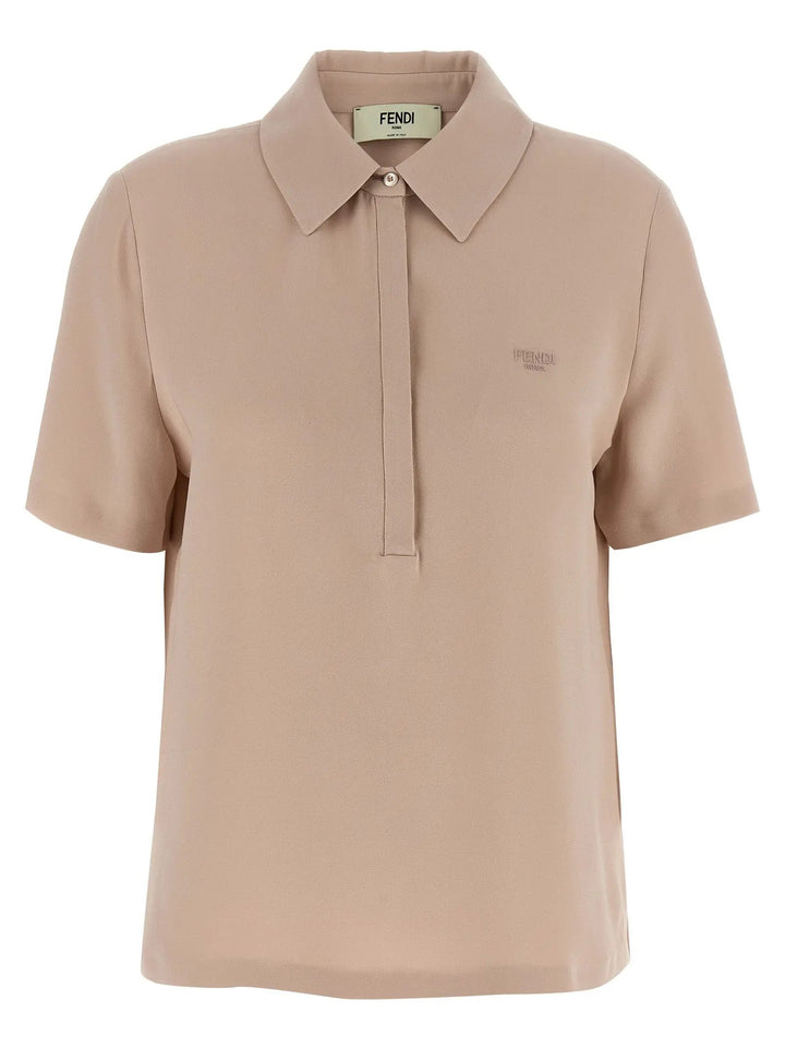 Fendi Multicolor Silk Polo Shirt