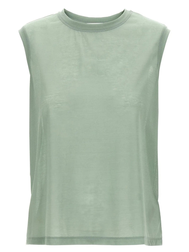 Victoria Beckham Sample Sale | Victoria Beckham Bicolor Cotton Sleeveles T-Shirt - | Designer outlet