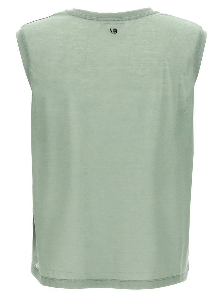 Victoria Beckham Sample Sale | Victoria Beckham Bicolor Cotton Sleeveles T-Shirt - | Designer outlet