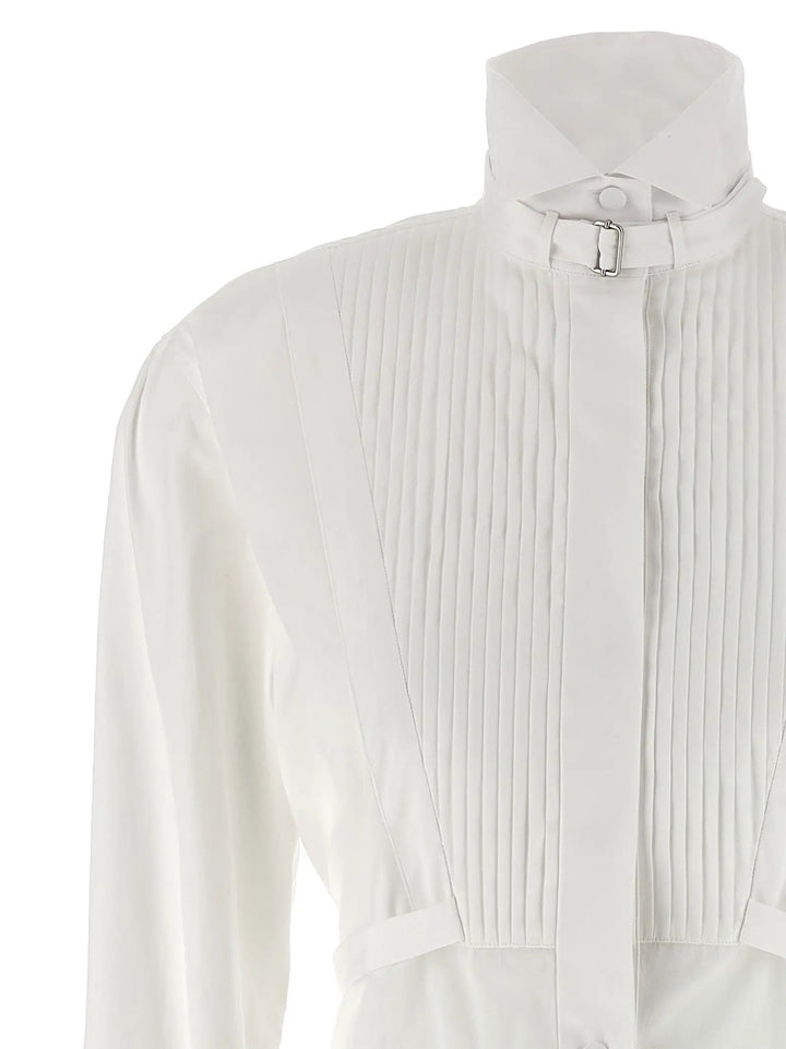 Alexander McQueen White Cotton Midi Dress