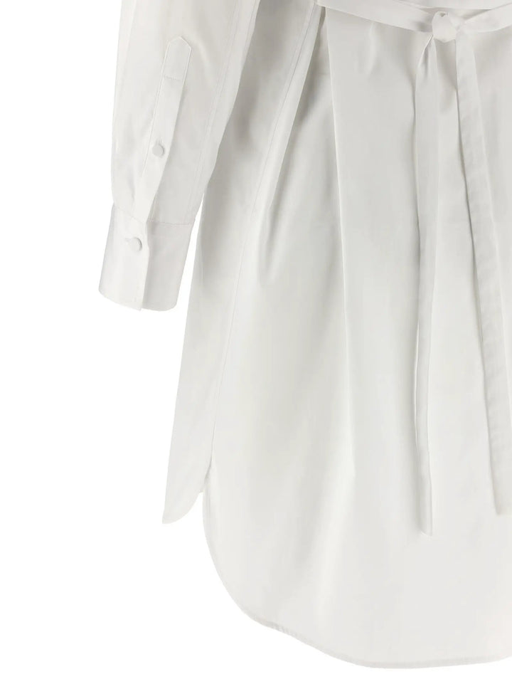 Alexander McQueen White Cotton Midi Dress