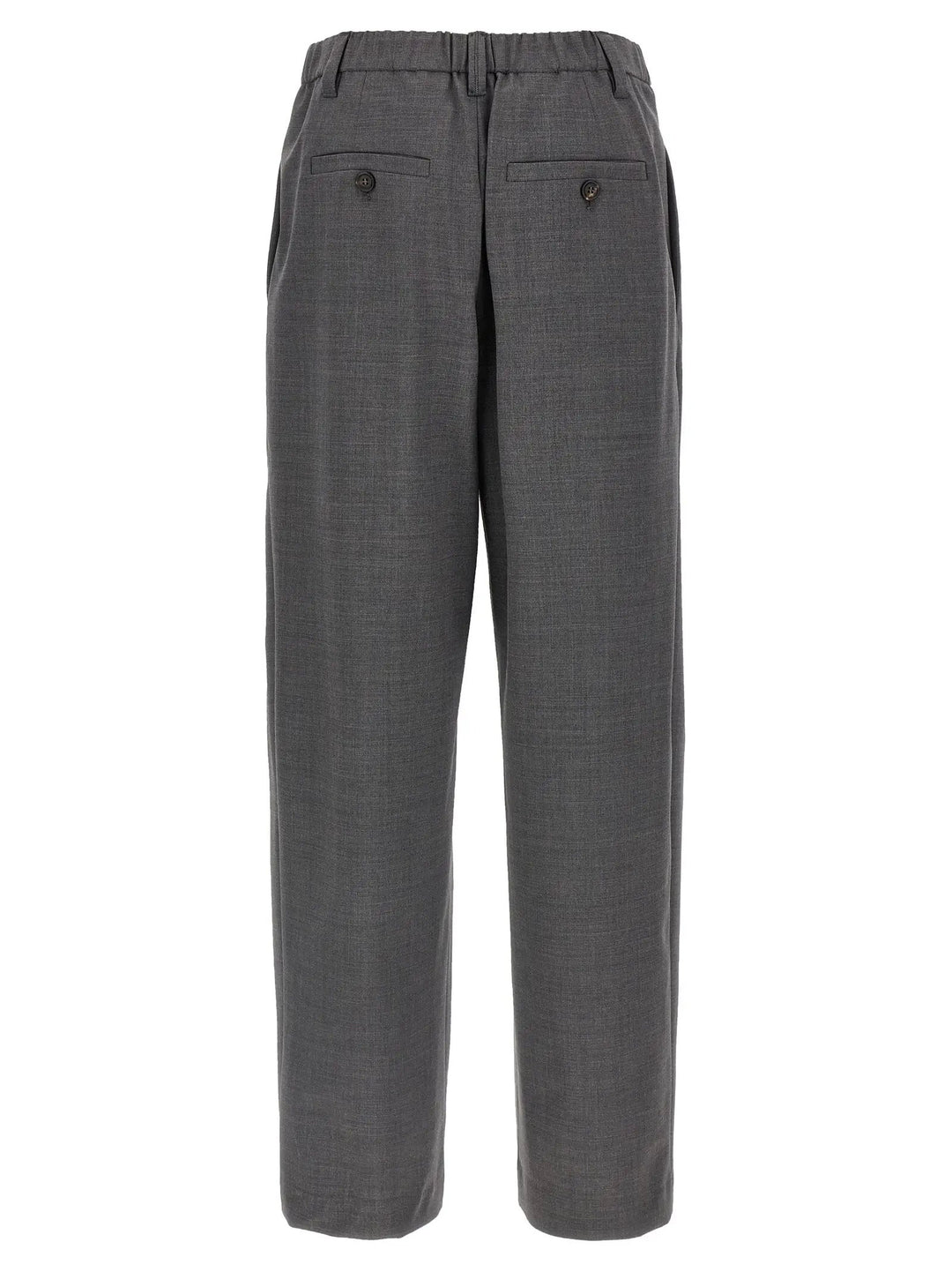 Brunello Cucinelli Gray Virgin Wool Casual Pants