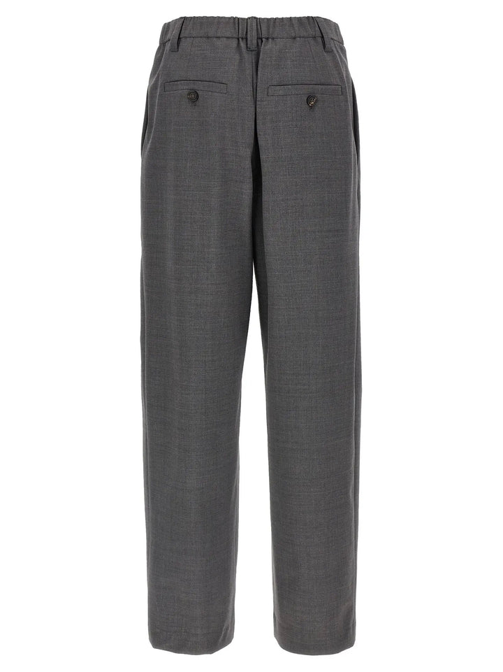 Brunello Cucinelli Gray Virgin Wool Casual Pants
