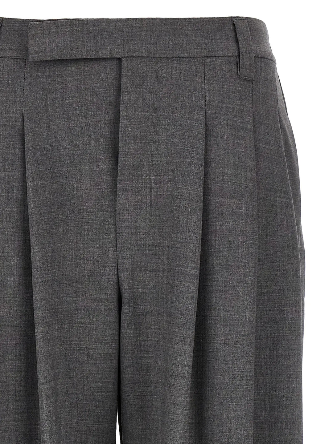 Brunello Cucinelli Gray Virgin Wool Casual Pants