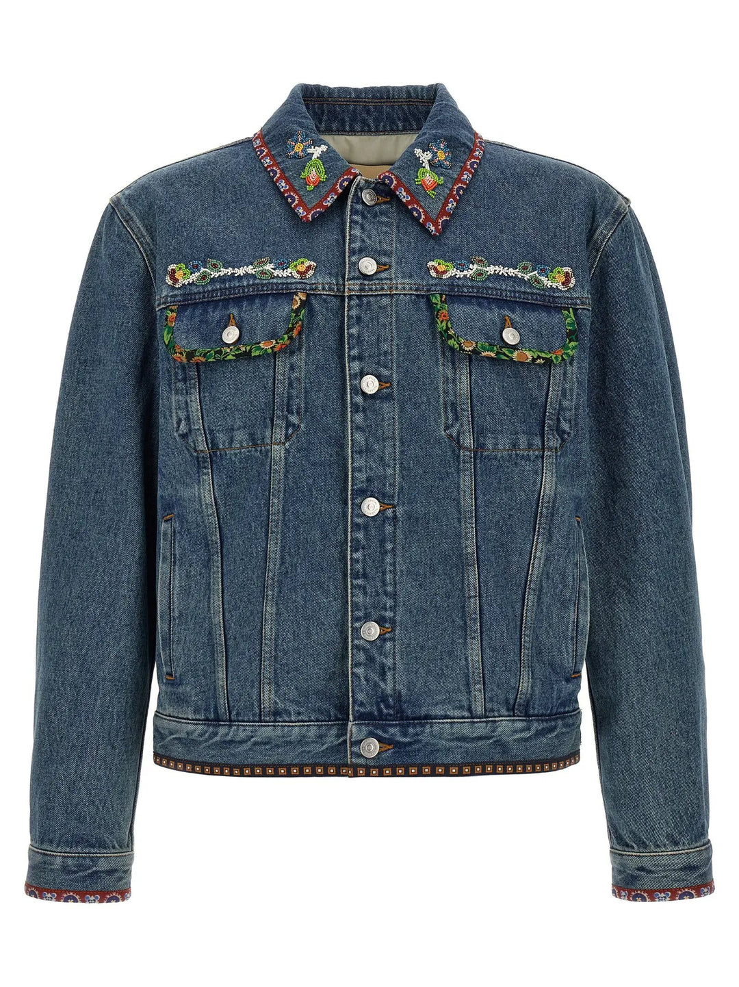 Valentino Garavani Blue Polyamide Denim Jacket