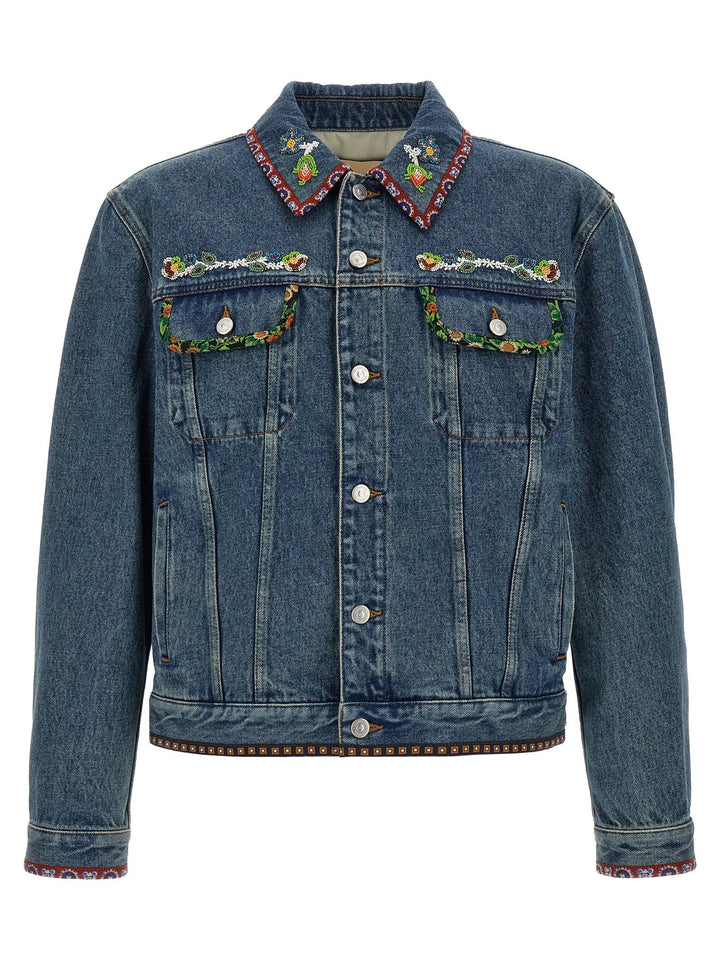 Valentino Garavani Blue Polyamide Denim Jacket