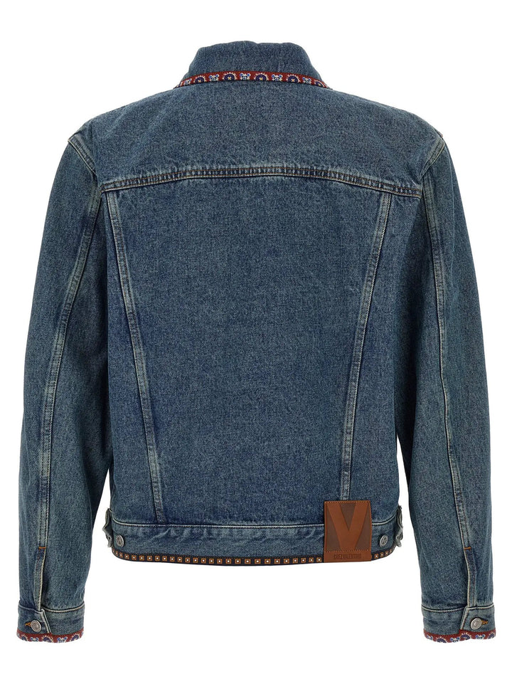 Valentino Garavani Blue Polyamide Denim Jacket