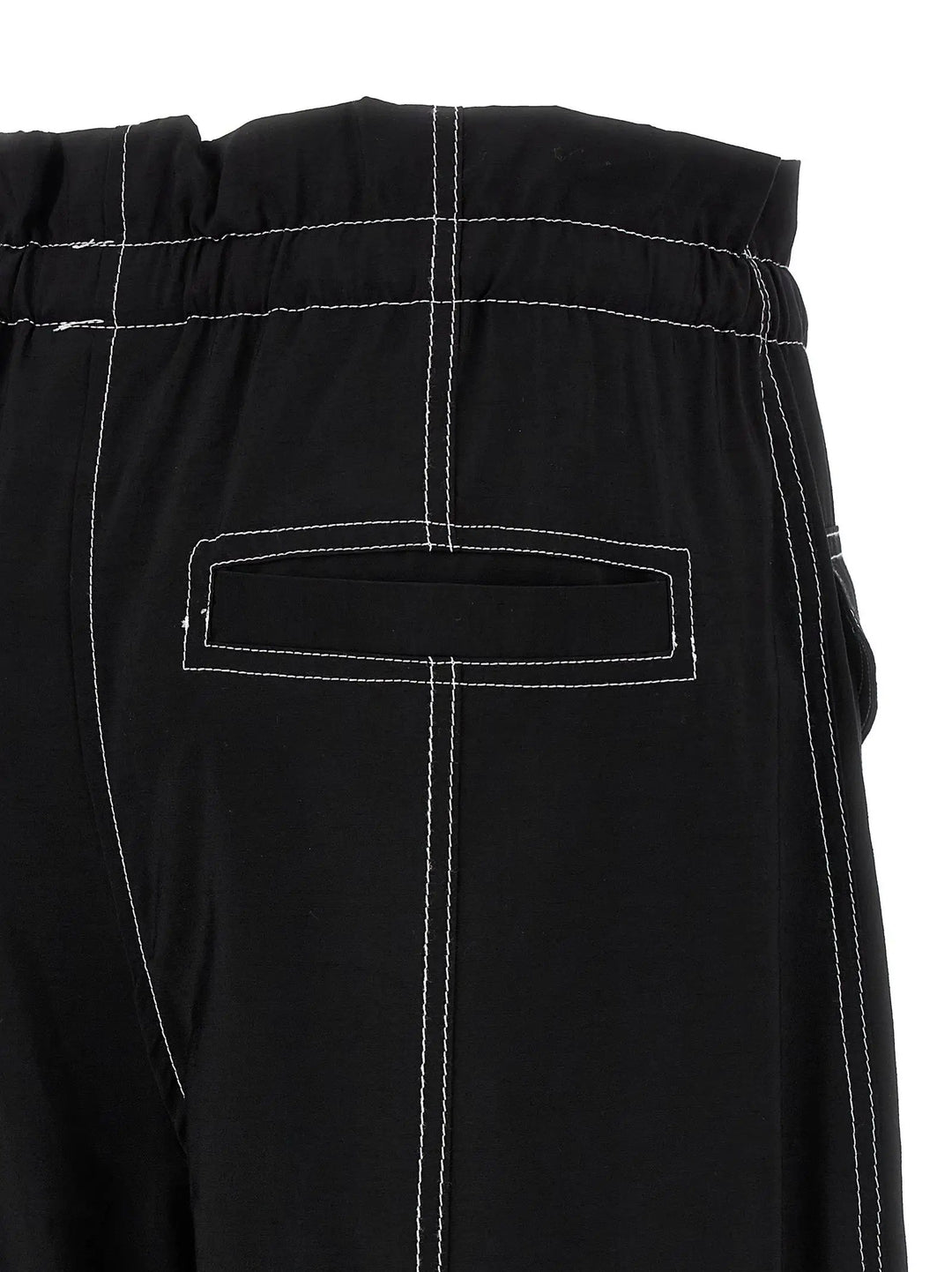 Ganni Black Viscose Casual Pants