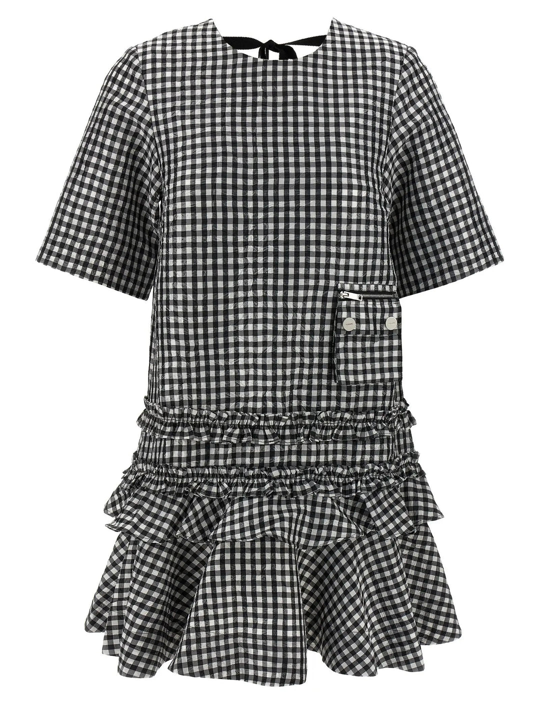 Ganni Bicolor Polyester Short Dress