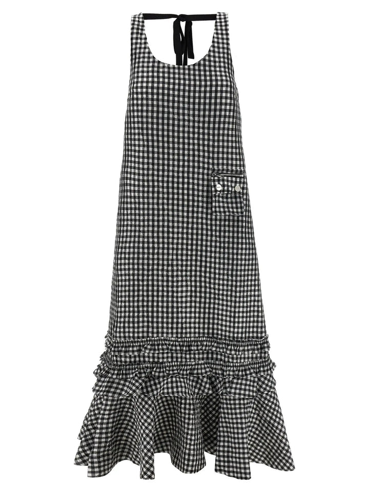 Ganni Sample Sale | Ganni Black Polyester Midi Dress - | Designer outlet