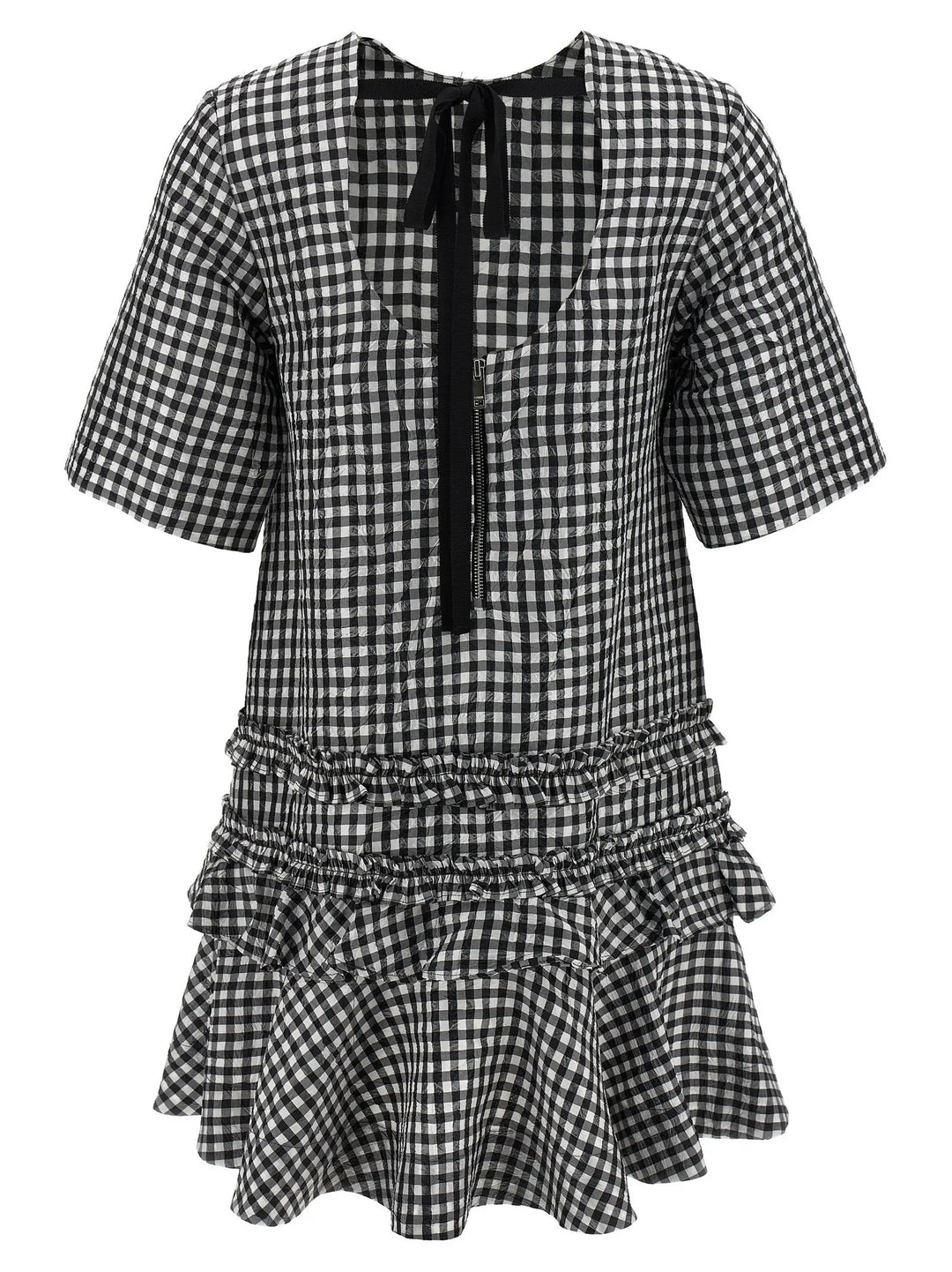 Ganni Bicolor Polyester Short Dress