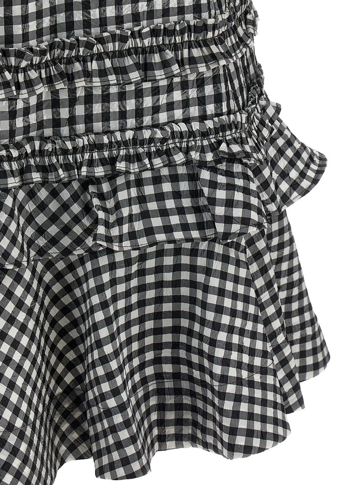 Ganni Bicolor Polyester Short Dress