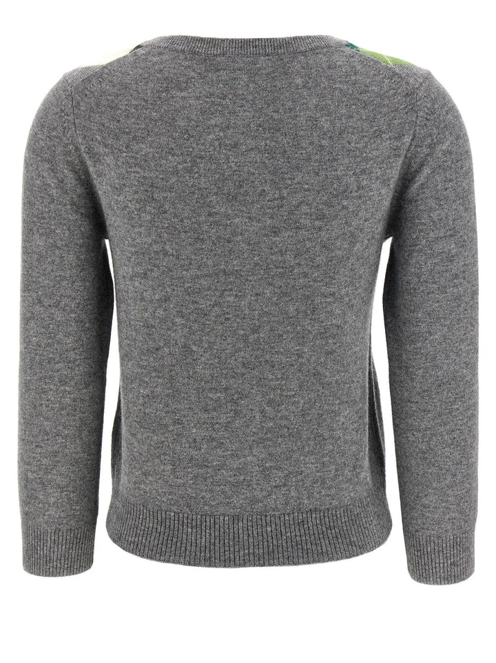 Ganni Gray Merino Wool Cardigan