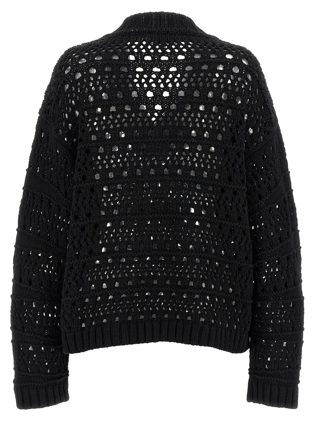 Ganni Black Cotton Cardigan